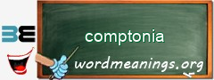 WordMeaning blackboard for comptonia